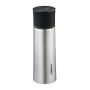 Drinking bottle with cup 22.5x7cm., silver/black