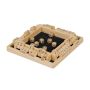 Game "Close the box" 3x22x22cm., light brown/black color
