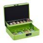 Cash box with digital code, green color