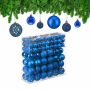 Set of 150 Christmas baubles, blue/silver