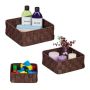 Set of 3 baskets, brown