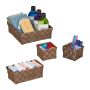 Set of 4 baskets, brown
