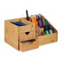 Rakstāminstrumentu organizators ar 2 nodalījumiem 15,5x33x20,5 cm., gaiši brūnā krāsā