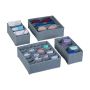 Set of 4 baskets, grey