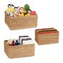 Set of 3 baskets, brown