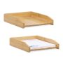 Set of 2 paper trays 6x25x33 cm., light brown
