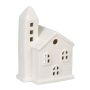 Candle holder "House" 13.5x10x7cm., white color