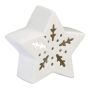 Candle holder "Star" 11x12x5.5cm., white color