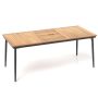 Outdoor table 200x90x75cm., light brown/black