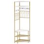 Clothes rack 52x52x183cm., white/gold color