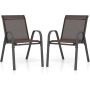 Set of 4 garden chairs 56x70x84cm., brown/black