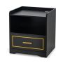 Set of 2 bedside tables 45x40x50cm., black