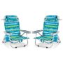 Set of 2 beach chairs 66x65x78cm., assorted colors