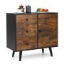 Chest of drawers 73x40x76.5cm., black/brown