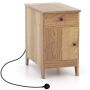 Bedside table 60x35x60cm., light brown
