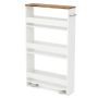 Kitchen trolley 47.5x13x80.5cm., white/brown