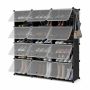 Shoe cabinet 124x32x125cm., black