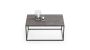 Concrete design coffee table Solo 100x60x40cm, dark gray