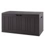 300 l waterproof patio storage box, brown