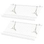 Set of 2 shoe wall shelves 61x30x2.5cm, white