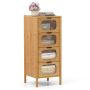 Chest of drawers 40x40x97cm., light brown
