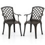 Set of 2 garden chairs 66x57x94cm., dark red