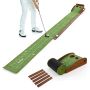 Golf mat 307x32cm., green/brown
