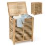Laundry basket 50x35x62cm., light brown/gray