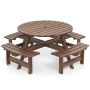 Picnic table 179x179x70cm., brown
