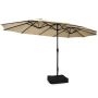 Outdoor umbrella 451.5x264x243cm., beige/black