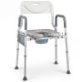 3-in-1 toilet seat with backrest, 3-in-1, 48 × 90–100 × 66 cm