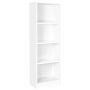 Simple bookshelf, 4 compartments, white