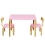 Children's table with chair, pink/light brown