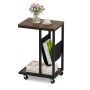 Side table 40x28x60cm., brown/black