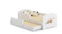 Children's double bed Luk with mattress and safety barrier 164x85x63 / 145x80x15cm, excavator