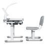 Children's desk with chair, gray/white