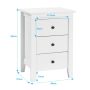 Set of 2 bedside tables 46x37x65cm., white