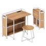 Desk and chair, light brown/white