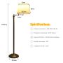 Floor lamp 35.5x149.5cm., bronze/beige color