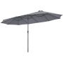 Outdoor umbrella 280x470x245cm., gray/black