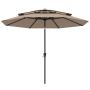 Outdoor umbrella 300x300x245cm., brown/black