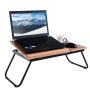 Laptop table 55x32x23cm., light brown/black