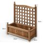 Raised bed 64.5x28x75cm., brown
