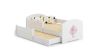 Children's double bed Luk with mattress and safety barrier 164x85x63 / 145x80x15cm, princess