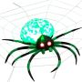 Inflatable LED Halloween spider 100x92x27cm., various colors