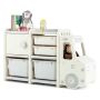 Children's shelf 110x32x66cm., green/light brown