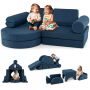 Modular children's sofa 145x71x46cm., dark blue