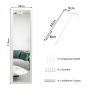 Wall mirror 33x120cm., white