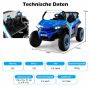 Children's electric car 118x74x71cm., blue/black