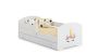 Children's bed Luk with drawer, mattress and barrier protection 164 cm x 85 cm x 63 cm, unicorn